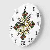 エチオピアのクロスタイム – 丸（大）壁時計 ラージ壁時計 (傾斜)