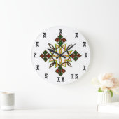 エチオピアのクロスタイム – 丸（大）壁時計 ラージ壁時計 (ホーム)