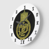 エチオピアのセラシータイム – 丸（大）壁時計 ラージ壁時計 (傾斜)