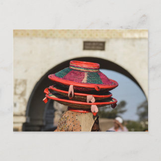 エチオピアのハラール市場へのバスケット ポストカード