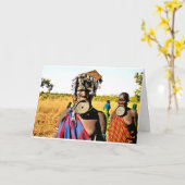 エチオピアのムルシ族 カード (黄色い花)