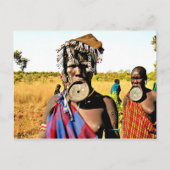 エチオピアのムルシ族 ポストカード (正面)