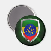 エチオピアのメトタリック・エンブレム マグネット (正面/裏面)