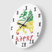 エチオピアのライオンのタイムの円形の(大きい)柱時計 ラージ壁時計 (傾斜)