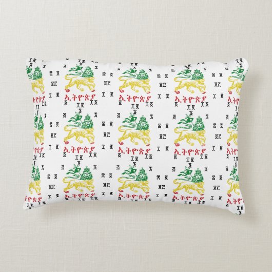 エチオピアのライオンの枕 アクセントクッション (裏面)