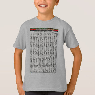 エチオピアの世界連合のアムハラ語のアルファベットの図表 Tシャツ