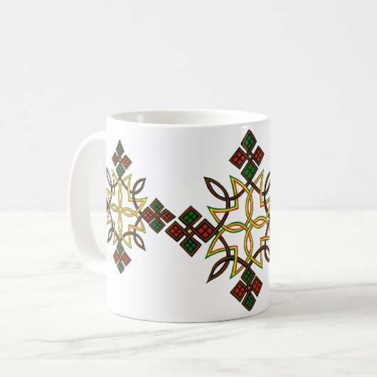 エチオピアの十字のクラシックなマグ コーヒーマグカップ (正面左)