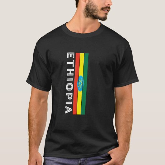 エチオピアの国旗の色 Tシャツ (正面)