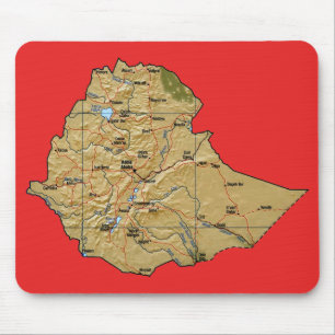 エチオピアの地図のマウスパッド マウスパッド