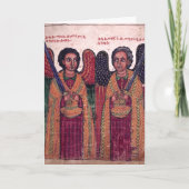 エチオピアの大天使ミハエルおよびガブリエルのクリスマス シーズンカード (正面)