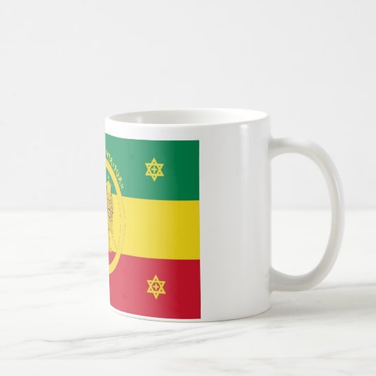 エチオピアの帝国旗- Haile Selassie Iの統治 コーヒーマグカップ (右)