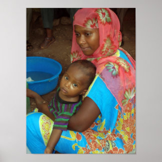 エチオピアの母と子どものポスター ポスター