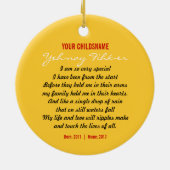 エチオピアの男の子の採用の記念品 セラミックオーナメント (裏面)