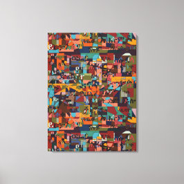 エチオピアの都市 キャンバスプリント