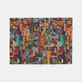 エチオピアの都市 フリースブランケット (正面(横))