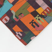 エチオピアの都市 フリースブランケット (角)