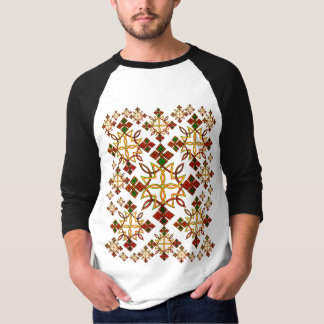 エチオピアのRootz Meskelの十字の野球のTシャツ Tシャツ