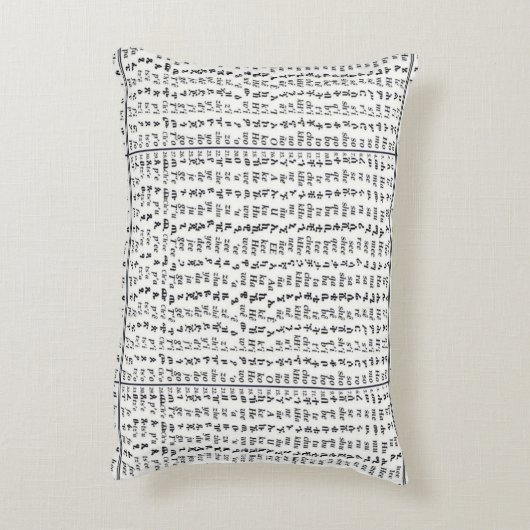 エチオピアアンハリックアルファベットゲエズアクセント枕 アクセントクッション (裏面(縦))