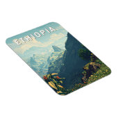 エチオピアイラストレーショントラベルアートヴィンテージ マグネット (右側)