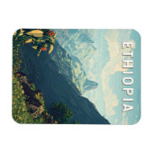 エチオピアイラストレーショントラベルアートヴィンテージ マグネット (横)