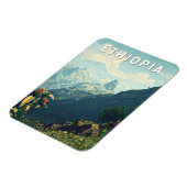 エチオピアイラストレーショントラベルアートヴィンテージ マグネット (左側)