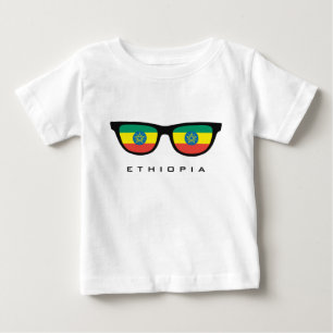 エチオピアカスタムシェードのシャツとジャケット ベビーTシャツ