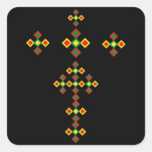 エチオピアクロスアートエチオピ伝統的ア服 スクエアシール (正面)