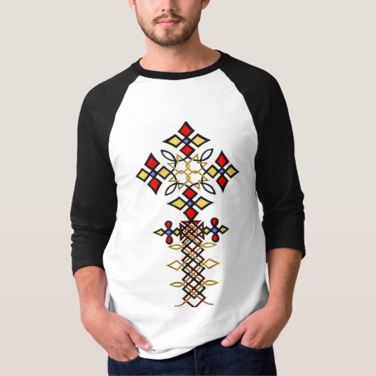 エチオピアクロスデザイン男子Tシャツ Tシャツ (正面)