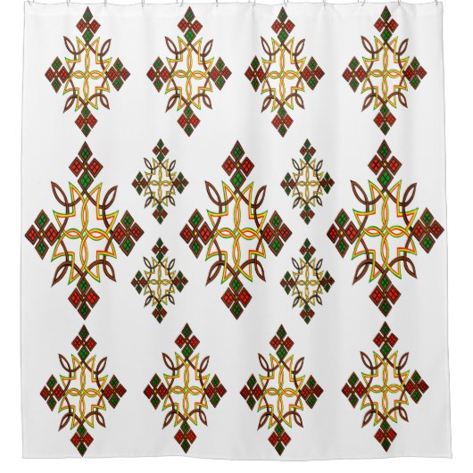エチオピアクロスメッケルシャワーカーテン シャワーカーテン (正面)