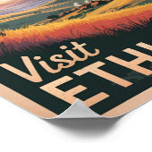 エチオピアサンセットトラベルアートヴィンテージ ポスター (角)