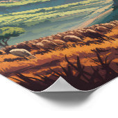 エチオピアシェパードヘルドトラベルアートヴィンテージ ポスター (角)