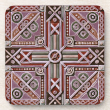 エチオピアデザイン影響懸命プラスチックコースター