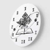 エチオピアバイブル時間 – 丸（大）壁時計 ラージ壁時計 (傾斜)