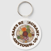 エチオピアフードインジェラワットレストランフードトラック キーホルダー (正面)