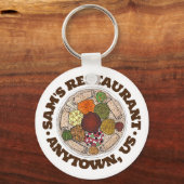 エチオピアフードインジェラワットレストランフードトラック キーホルダー (正面)