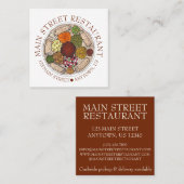 エチオピアフードワットインジェラレストラン料理 スクエア名刺 (正面/裏面)