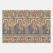 エチオピアブラックマドンナと聖徒の子 ラッピングペーパーシート (正面3)