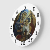 エチオピアブラックマドンナ時間 – 丸(大)時計 ラージ壁時計 (傾斜)