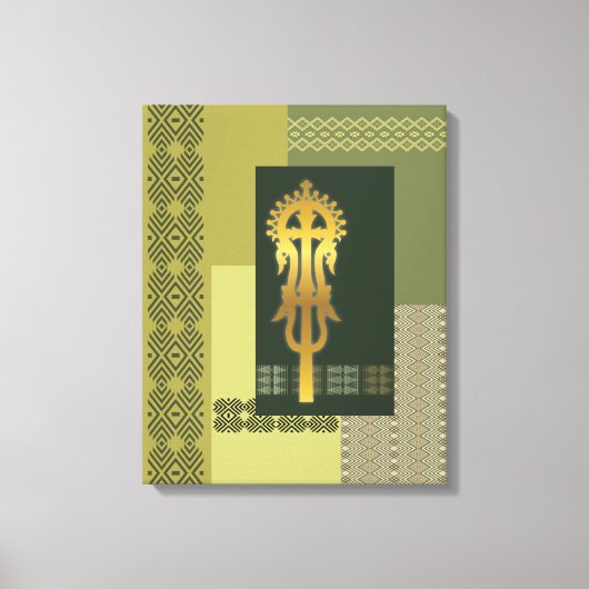 エチオピアプロセッショナル十字 キャンバスプリント (正面)