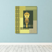 エチオピアプロセッショナル十字 キャンバスプリント (インサイチュ (ウッドフロア))