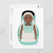 エチオピアマトリヨスカハガキ ポストカード (正面/裏面)