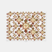 エチオピアルートズメスケルクロスフリースブランケット。スモール フリースブランケット (正面(横))