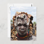 エチオピア人女性 ポストカード (正面/裏面)