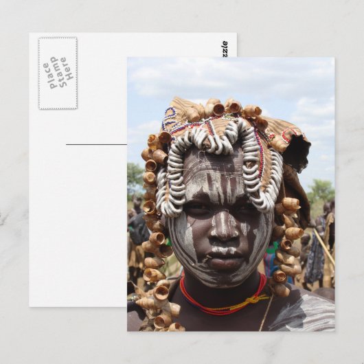 エチオピア人女性 ポストカード (正面/裏面)