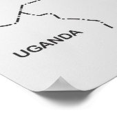 エチオピア国地図国旗 ポスター (角)