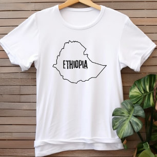エチオピア国地図概要エチオピア国家地域 Tシャツ