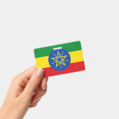 エチオピア国旗が付いた名前バッジ バッジ (手持ち)