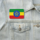 エチオピア国旗が付いた愛国的な名前のタグ 名札 (インサイチュ)