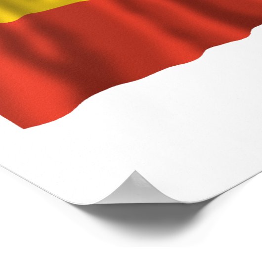 エチオピア国旗とアフア国旗 ポスター (角)