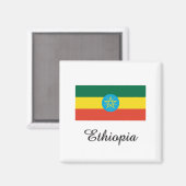 エチオピア国旗のデザイン マグネット (正面/裏面)